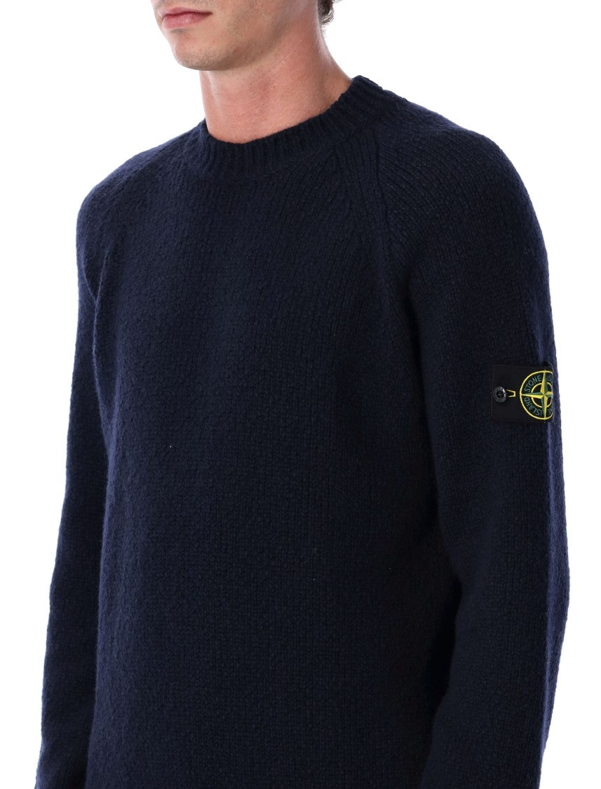 Stone Island Mouliné Wool Raglan Sweater