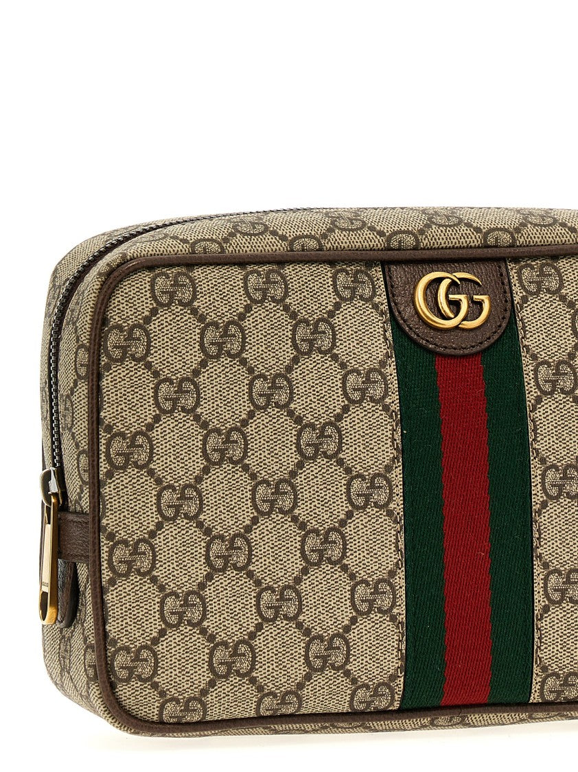 Gucci Rectangular Beauty Case In Gg Supreme Fabric