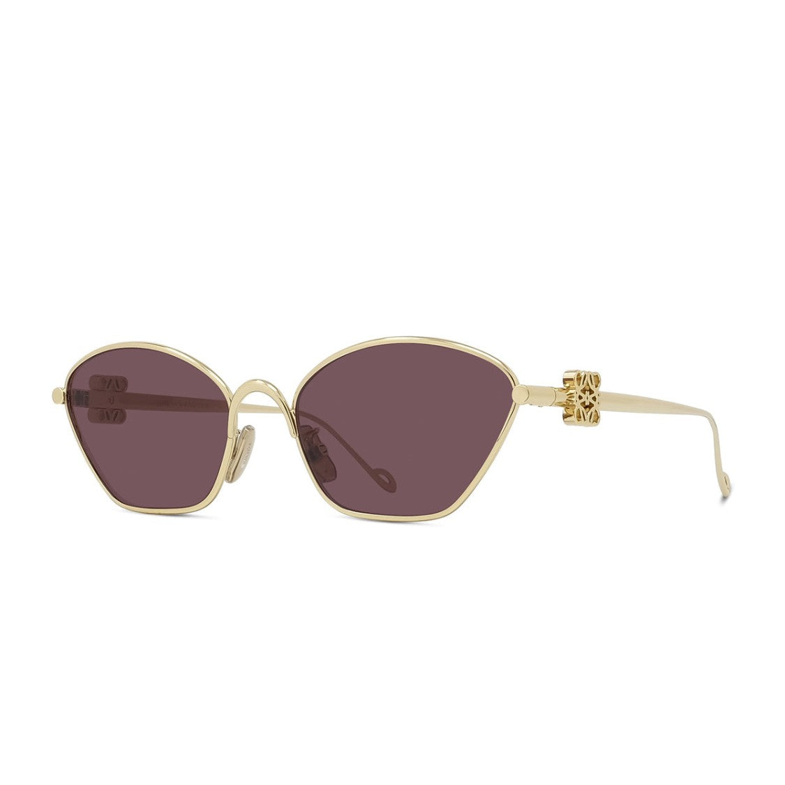 Loewe Gold Anagram Metal Irregular Sunglasses