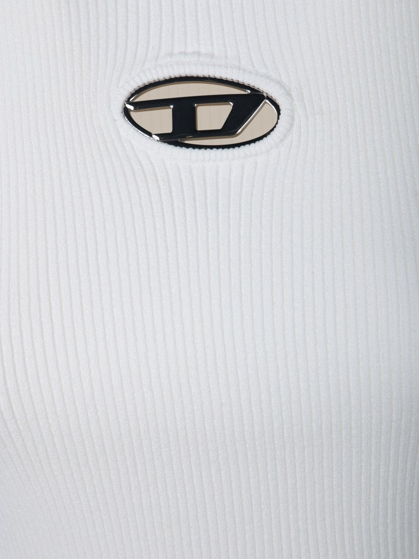 Diesel Sleeveless Top With Geometric Cut-Out Logo Detail