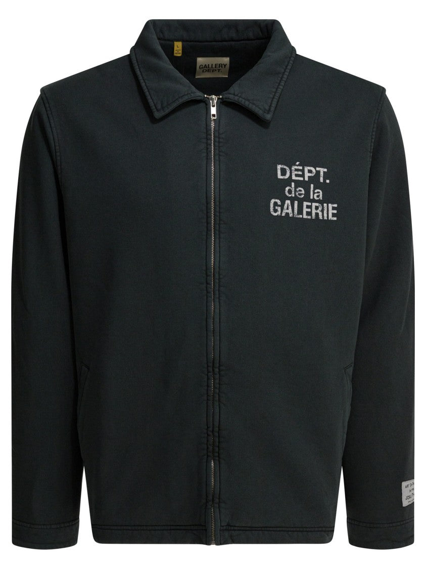 Gallery Dept. Cotton Jacket With Front Zipper And Chest Print