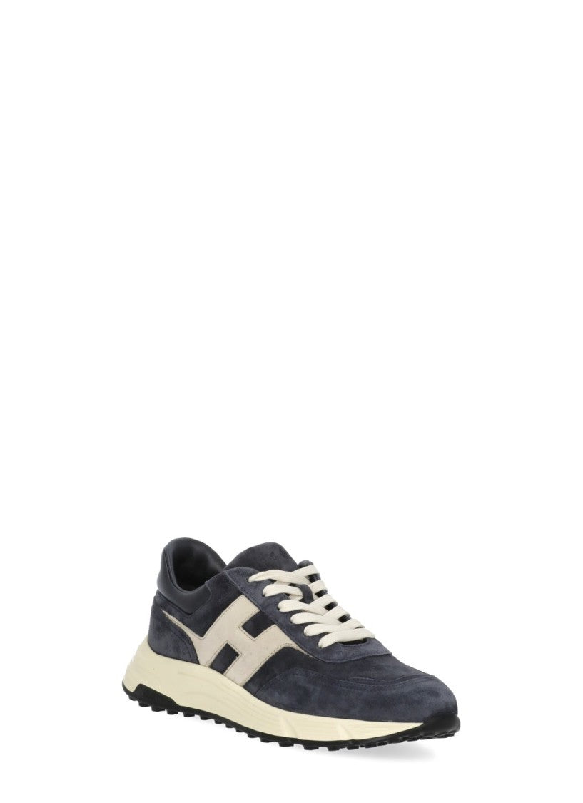 Hogan Blue Suede Low-Top Sneakers