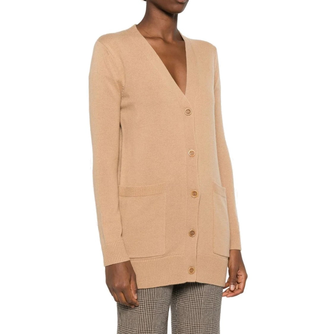 Max Mara Cashmere-Wool Blend Villar Cardigan With Sequin Motif