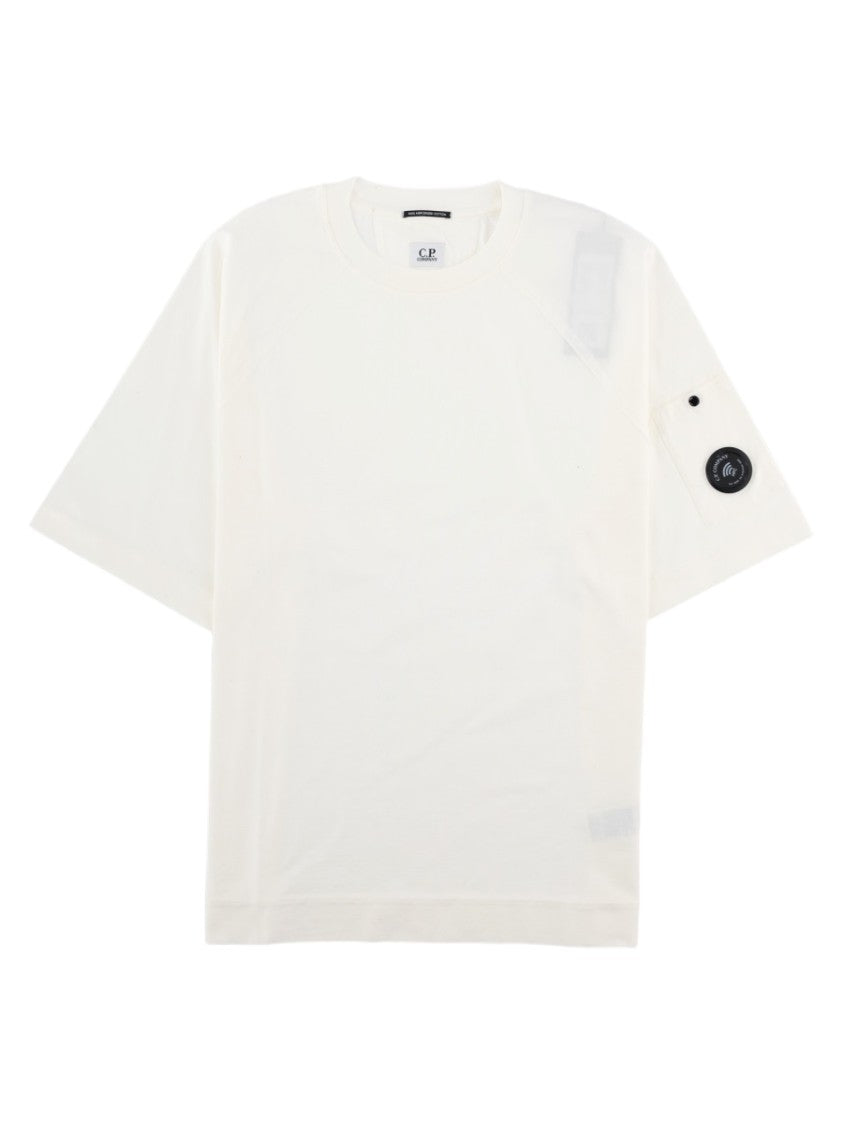 C.P. Company White Patch Detail Short-Sleeve Cotton T-Shirt