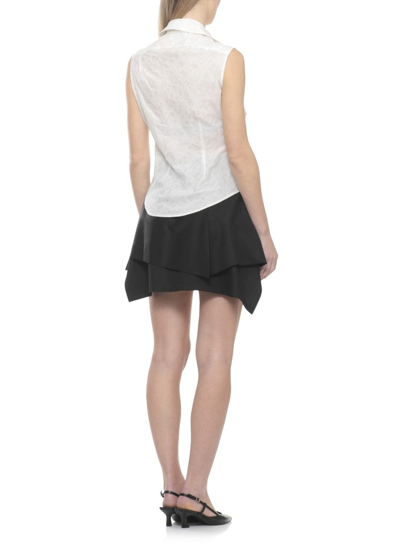 Vivienne Westwood White Drunken Ss Cotton-Blend Shirt
