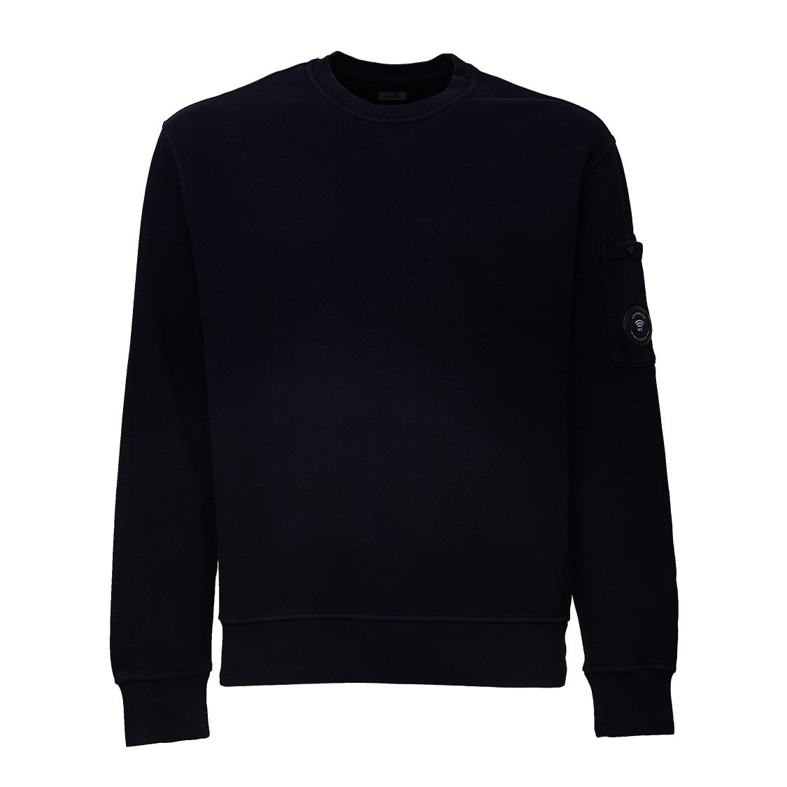 C.P. Company Diagonal Fleece Crewneck Sweatshirt With Lens Detail