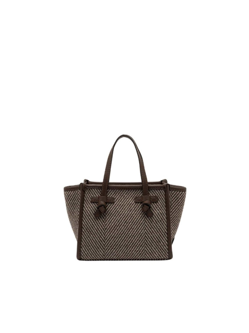 Gianni Chiarini Daino Chevron Fabric Leather Tote Bag