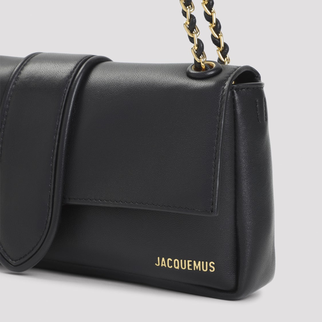 Jacquemus Rectangular Black Lamb Leather Handbag