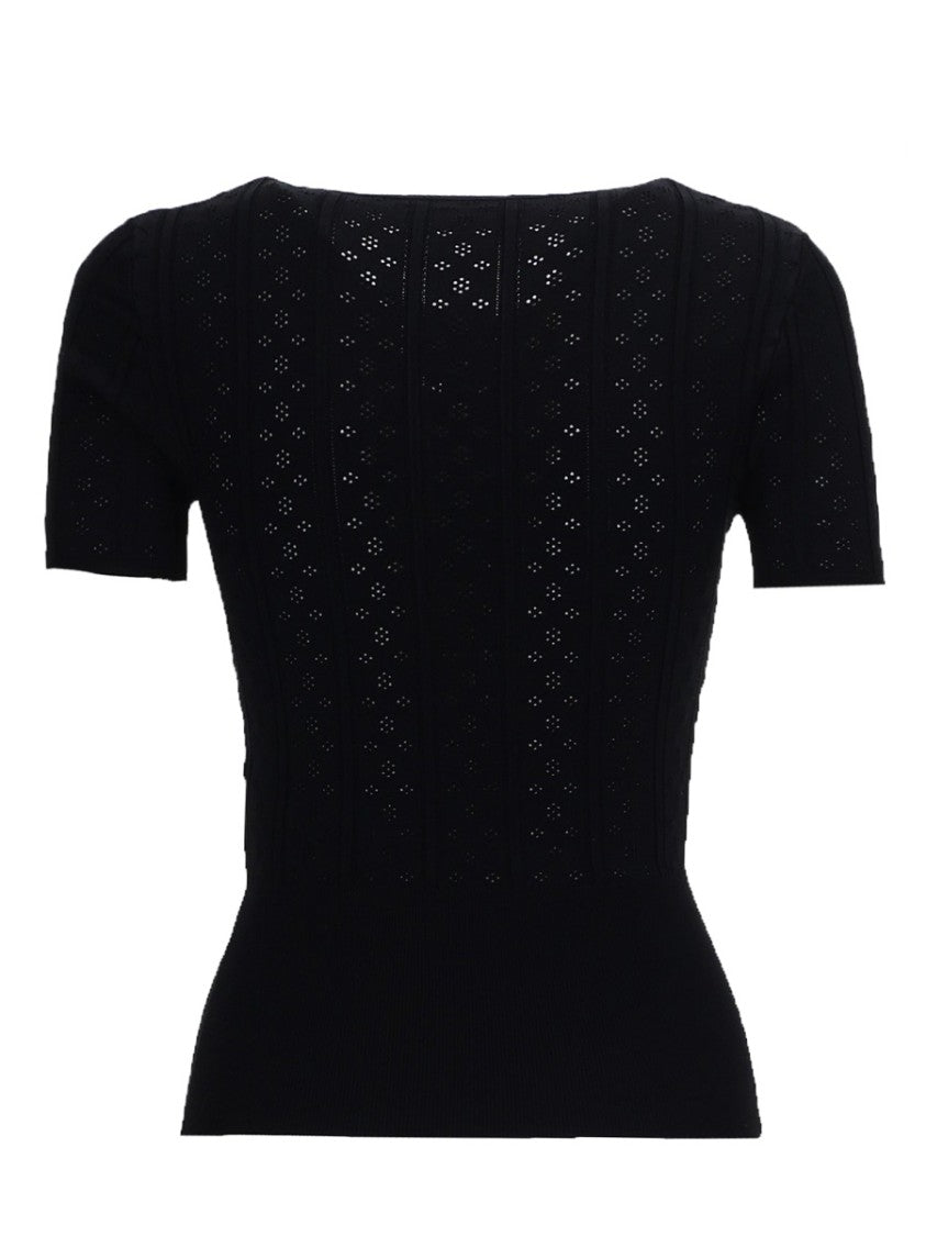 J. W. Anderson Pointelle Patterned Fitted T-Shirt