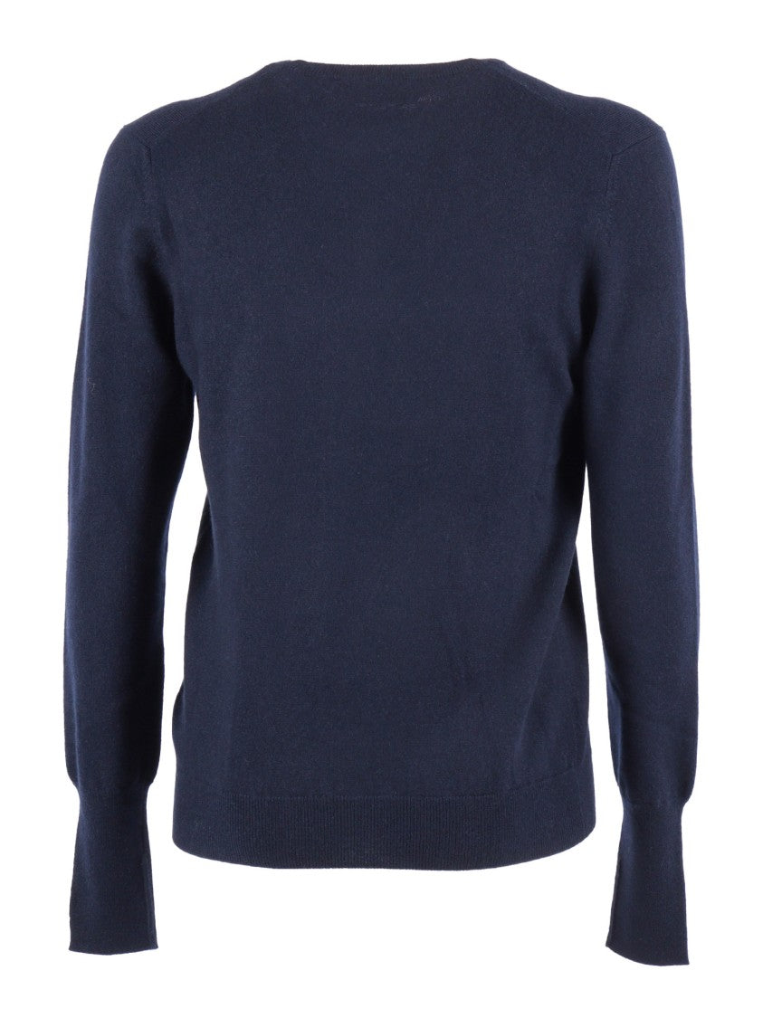 Ballantyne Fine-Knit Cashmere Pullover With Round Neckline