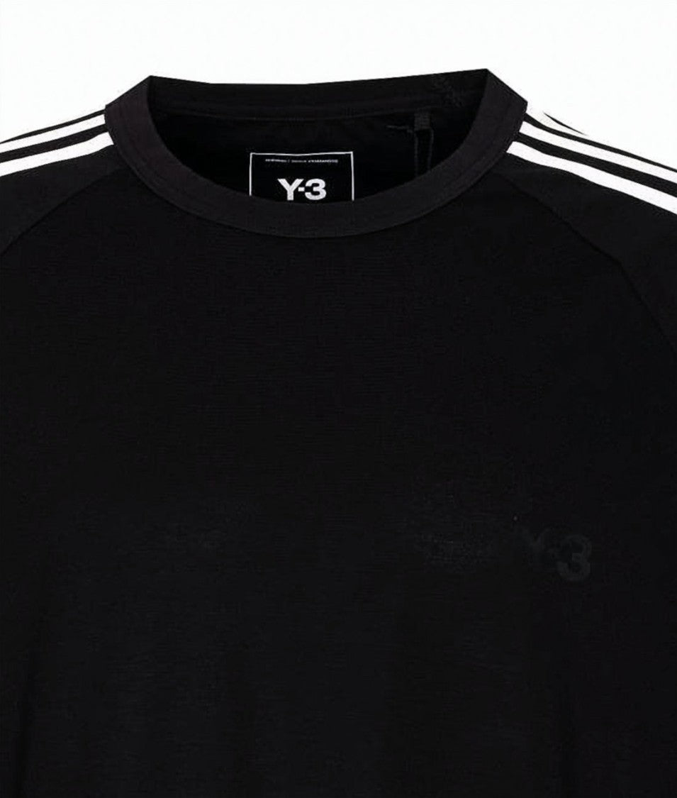 Y-3 Relaxed Fit Short-Sleeved Black Top