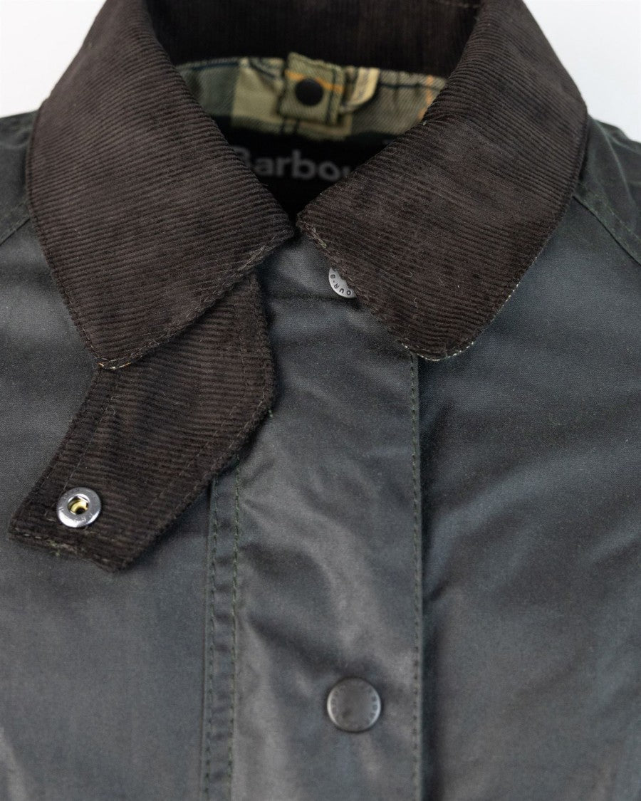 Barbour Beadnell Waxed Jacket In Sage