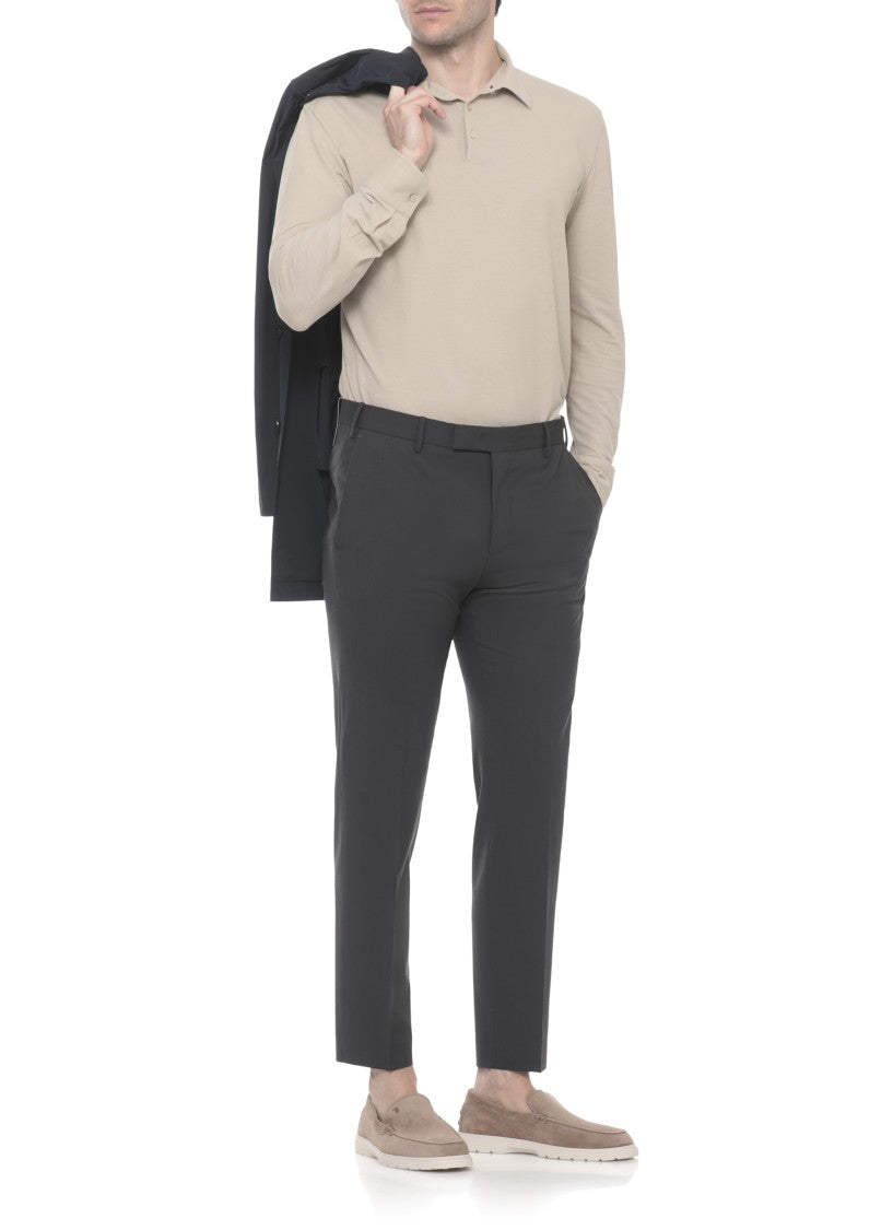 Zanone Beige Two Buttons Polo Shirt