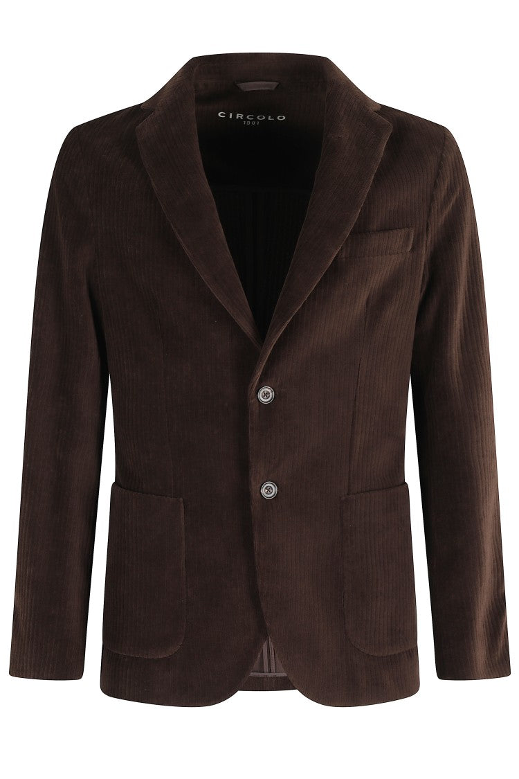 Circolo 1901 Corduroy Blazer With Ribbed Velvet Detailing
