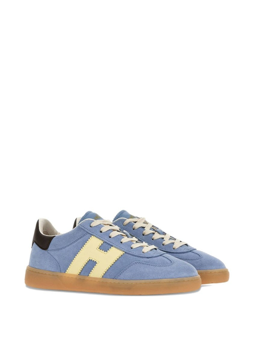 Hogan Clear Blue Leather Hogan Sneakers With Contrasting Logo