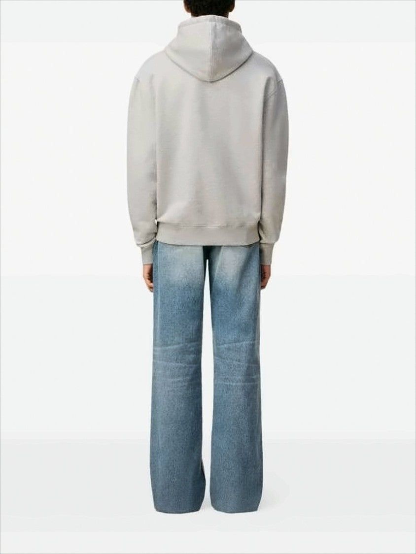Ami Paris Soft Cotton Hoodie With Adjustable Drawstring