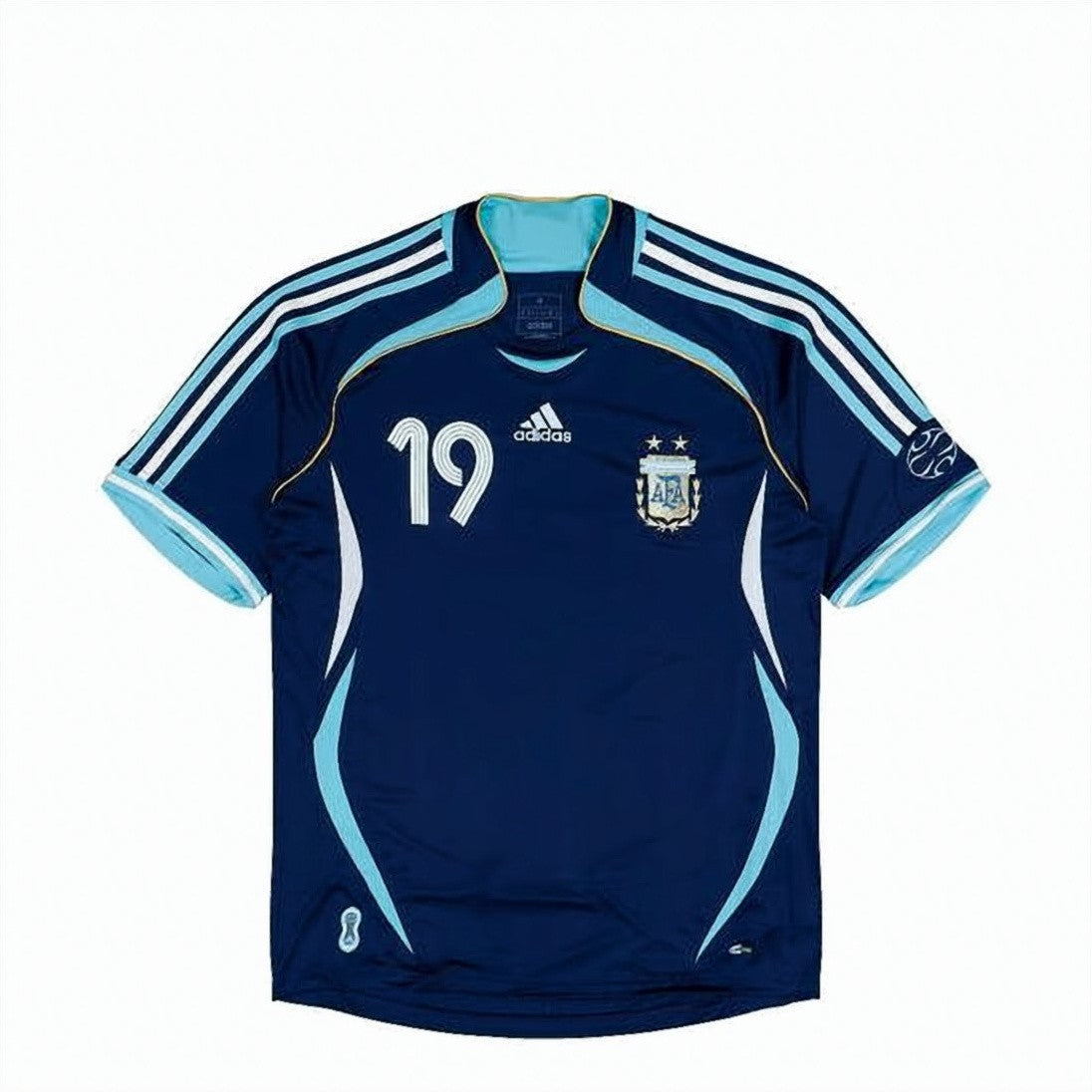 Adidas Deep Navy Athletic Shirt With Light Blue Accents