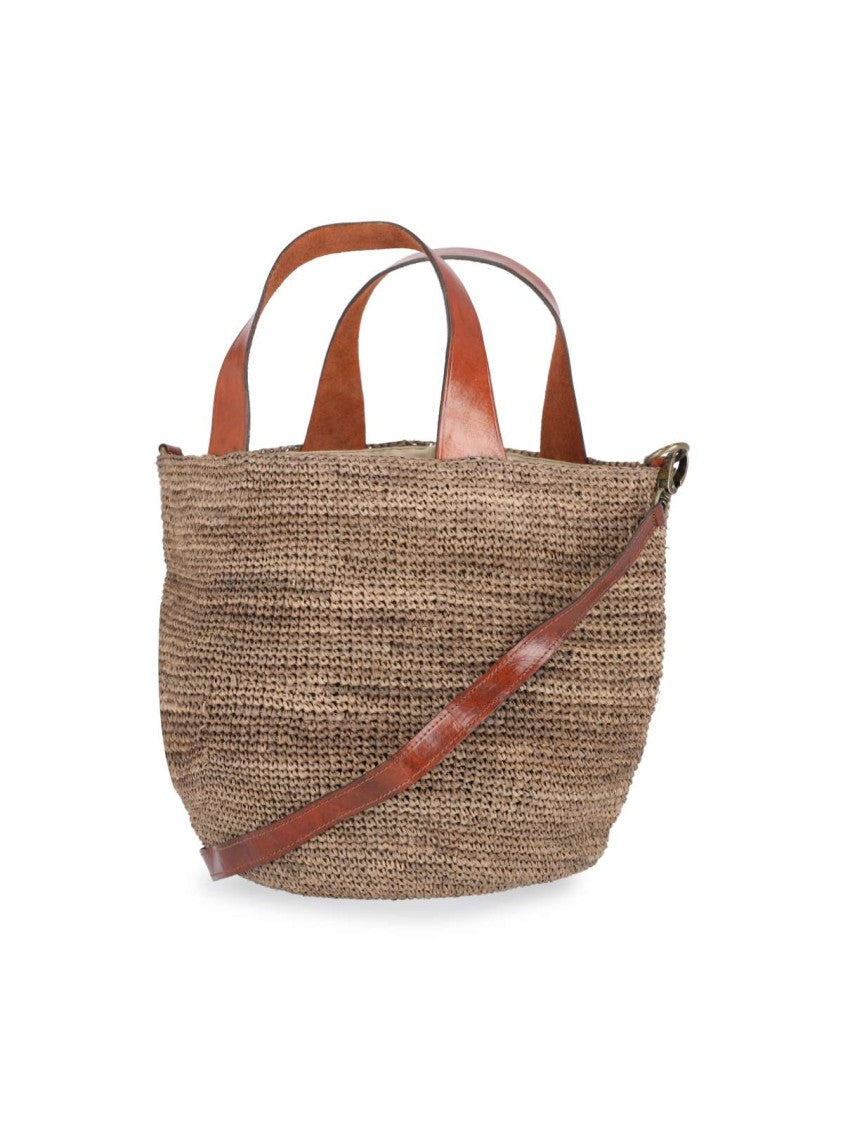 Ibeliv Brown Rafia Tote Bag