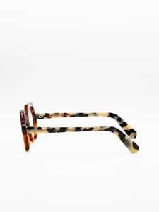 Moli@Limo Hexagonal Yellow And Orange Acetate Optical Frames