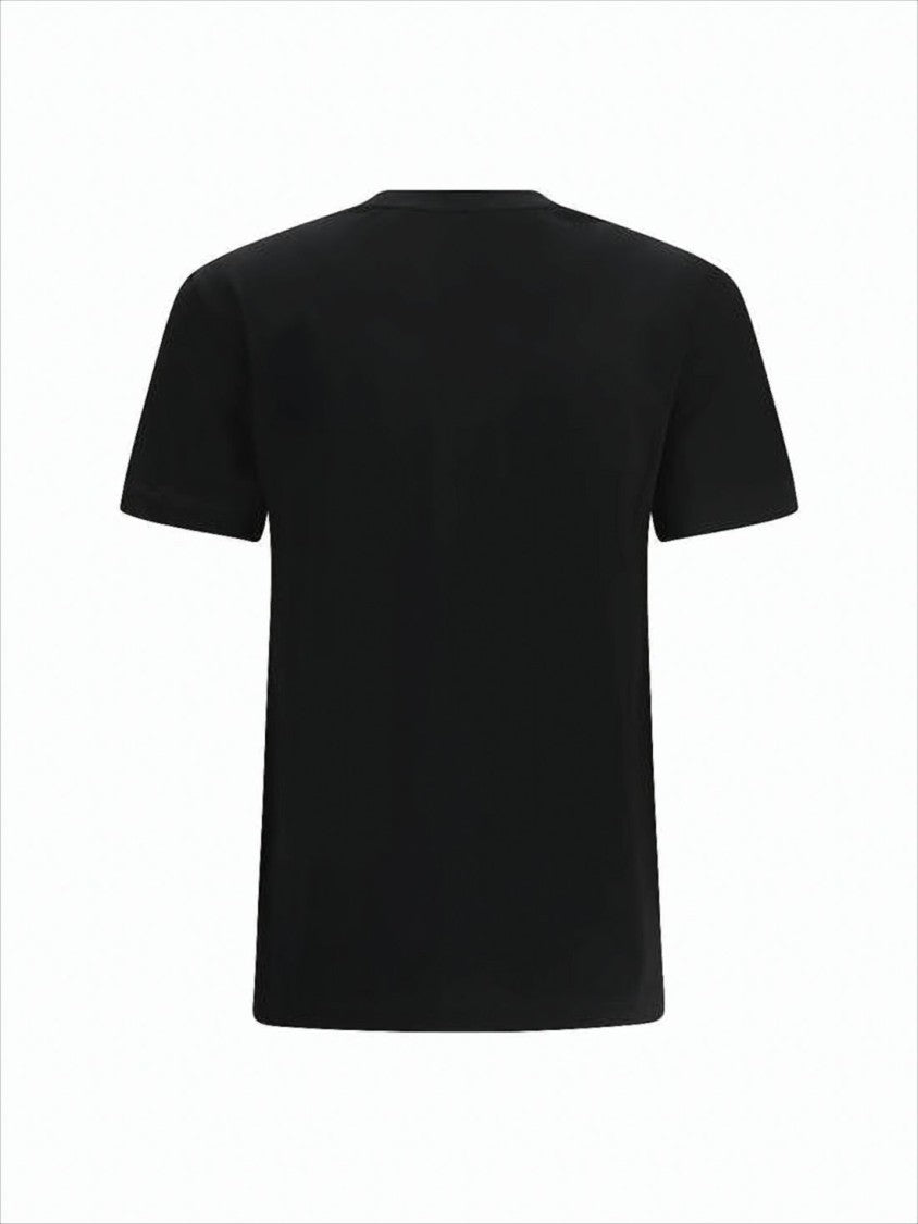 Fendi Black Short-Sleeve T-Shirt With Gradient Sequin Logo