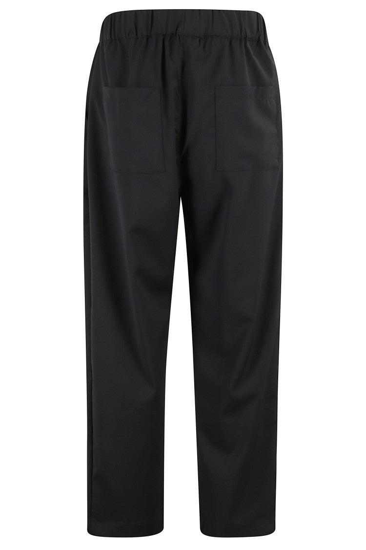 A Paper Kid Fresh Wool Pants With Elastic Waistband
