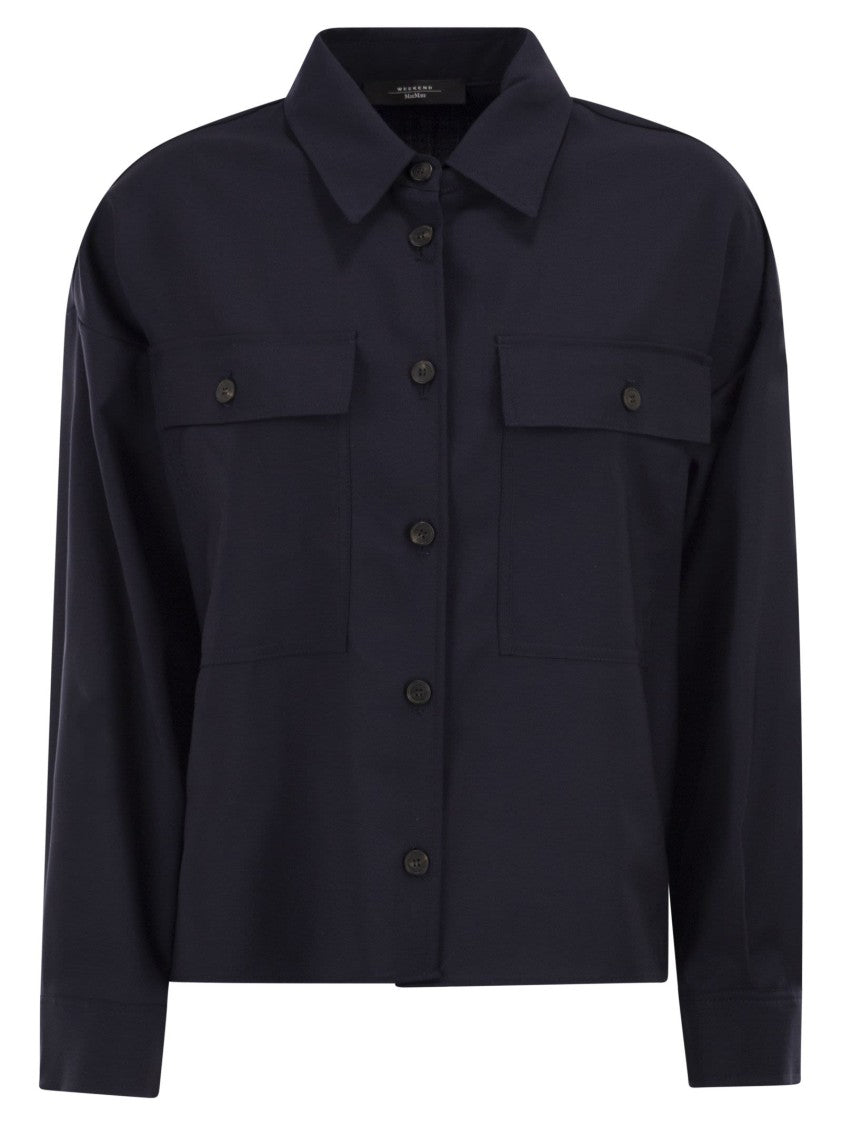 Max Mara Wkdmulino - Cropped Wool Canvas Jacket
