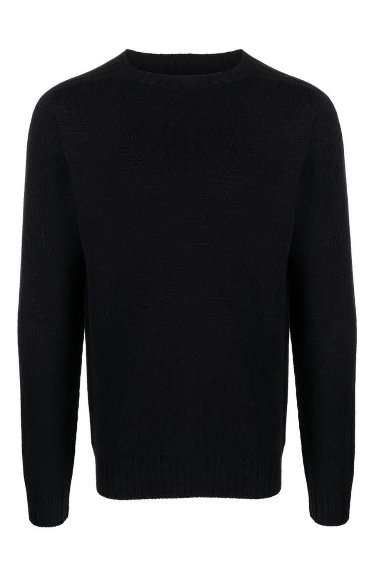 Dondup Black Wool Knitwear With Classic Crew Neckline