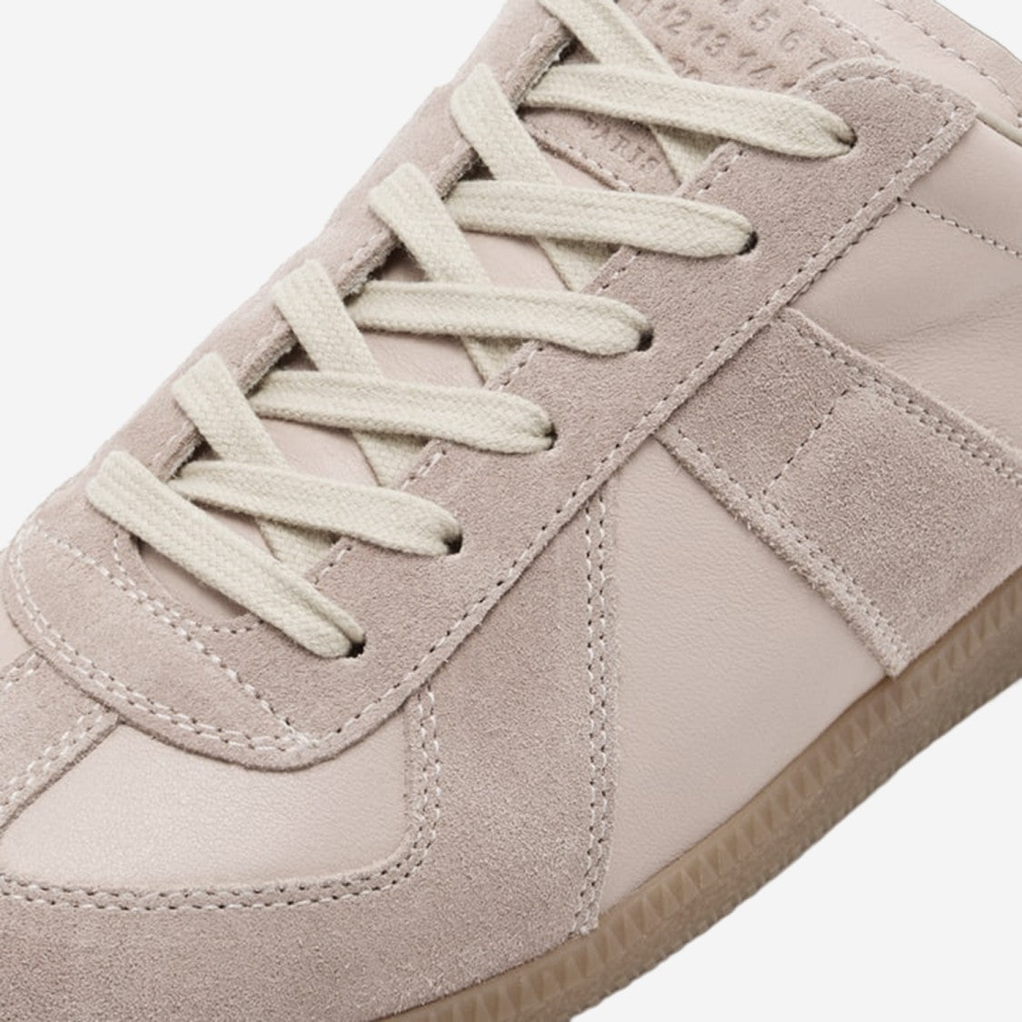 Maison Margiela Low-Top Sneakers In Light Pink Nappa Leather