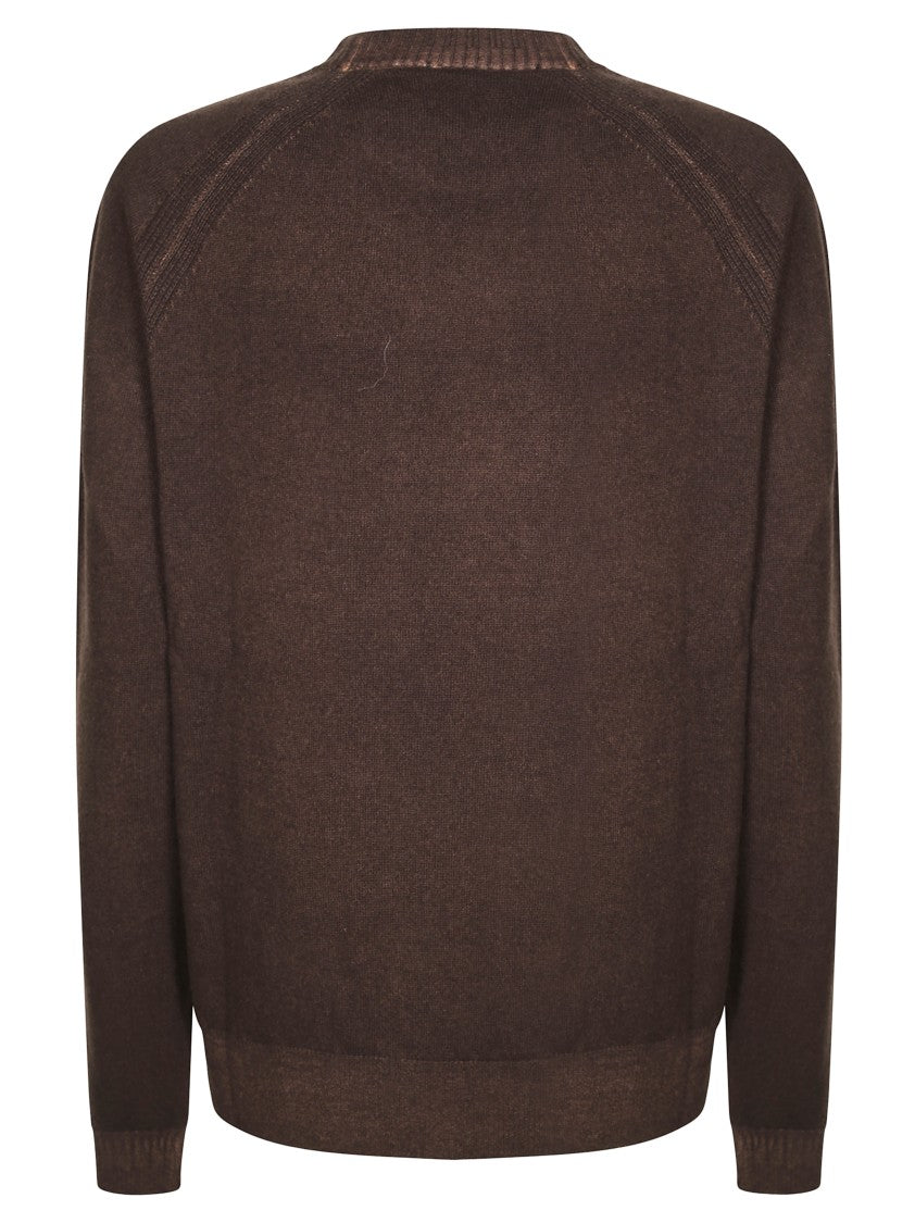 Daniele Fiesoli Long-Sleeve Raglan Sweater With Vintage Wash Finish