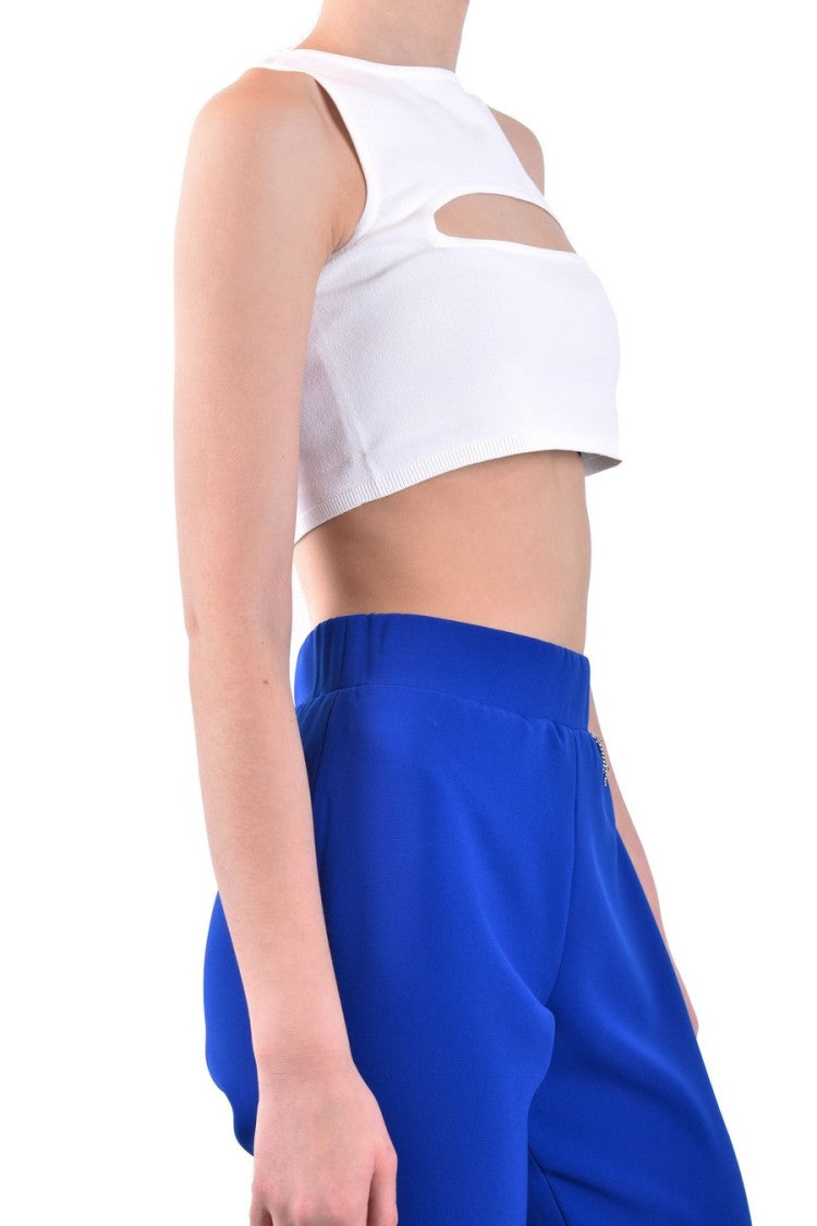 Dsquared2 Sleeveless Cropped Top Bold Cut-Out Fitted