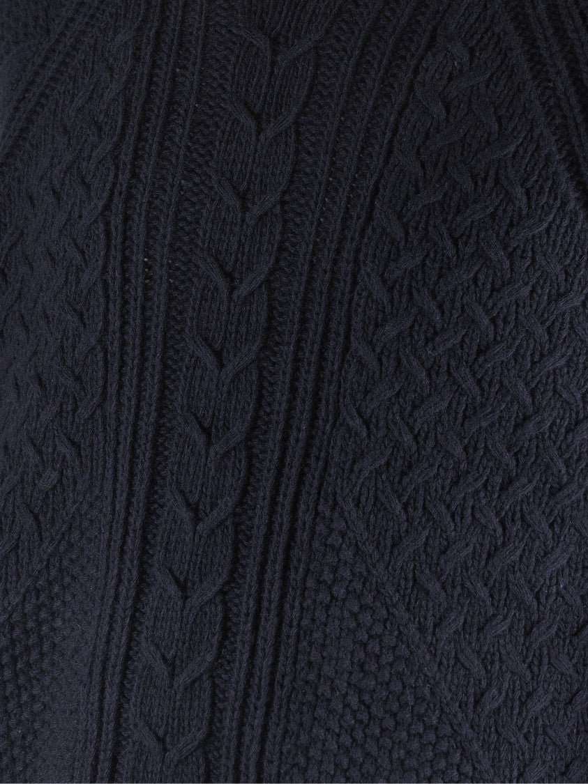Dondup Navy Cable Knit Sweater