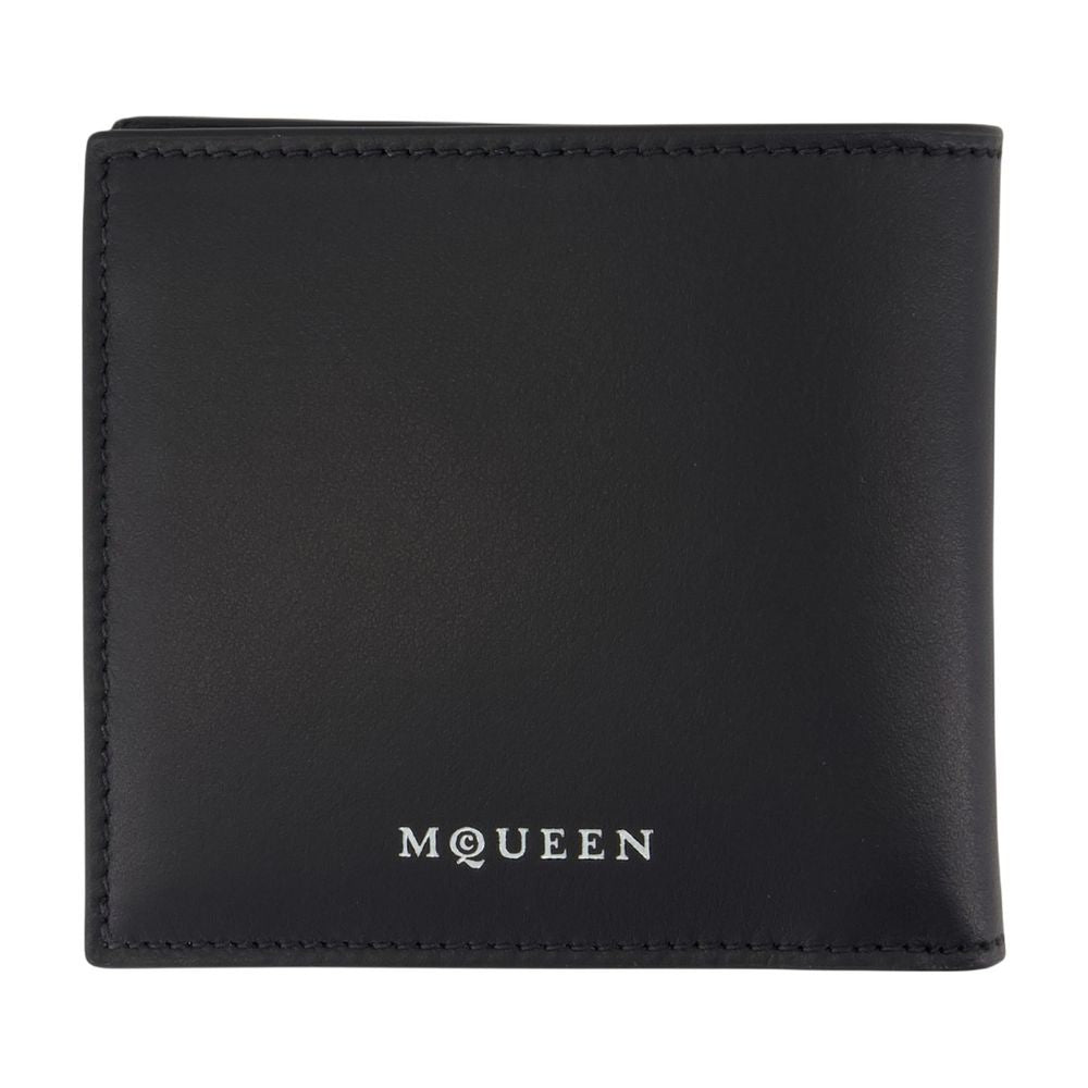Alexander Mcqueen Bi Fold Cc Card Case - Leather - Black