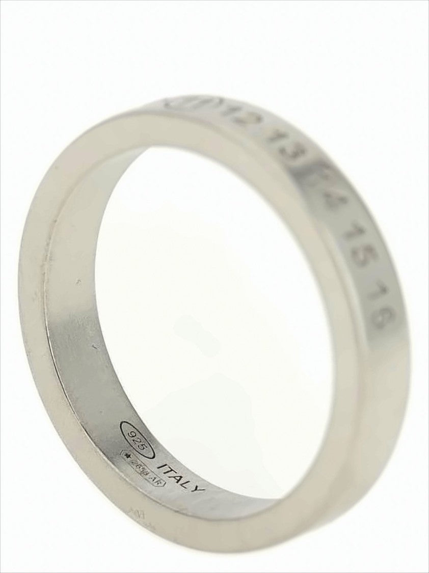 Maison Margiela Silver Ring With Engraved Numbers