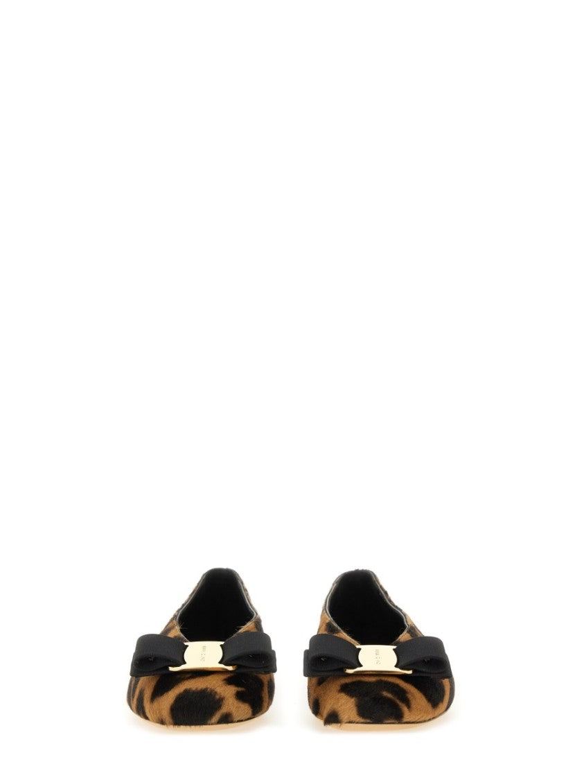 Ferragamo "Vara" Ballerina With Bow