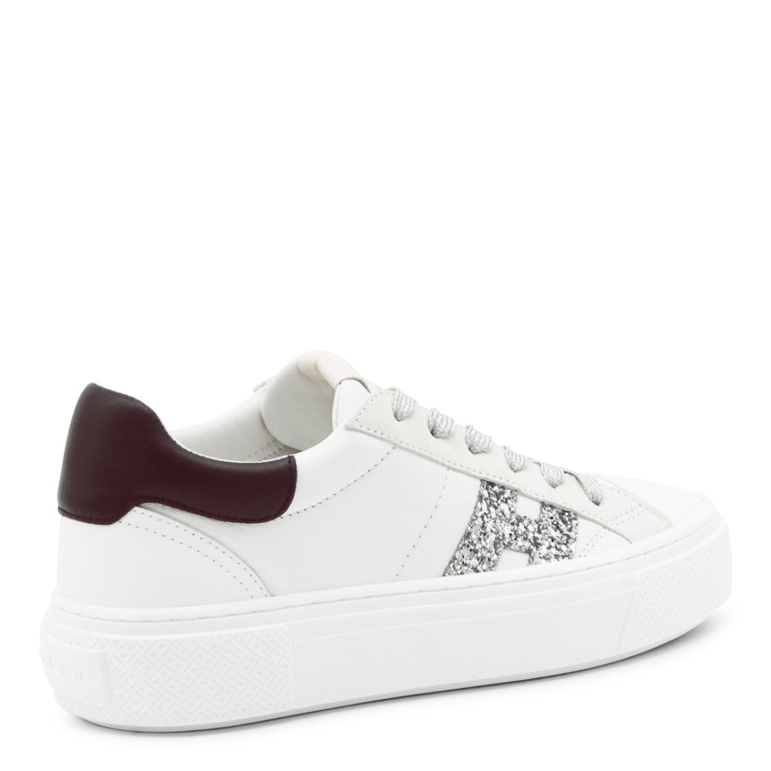 Hogan White And Black Leather Sneakers