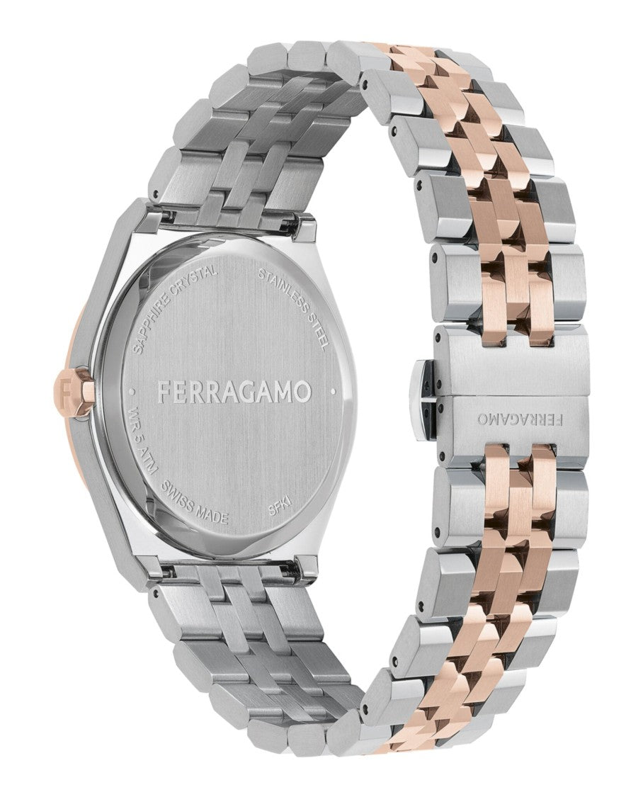 Ferragamo Swiss-Made Quartz Vega New Bracelet Watch With Guilloche Dial