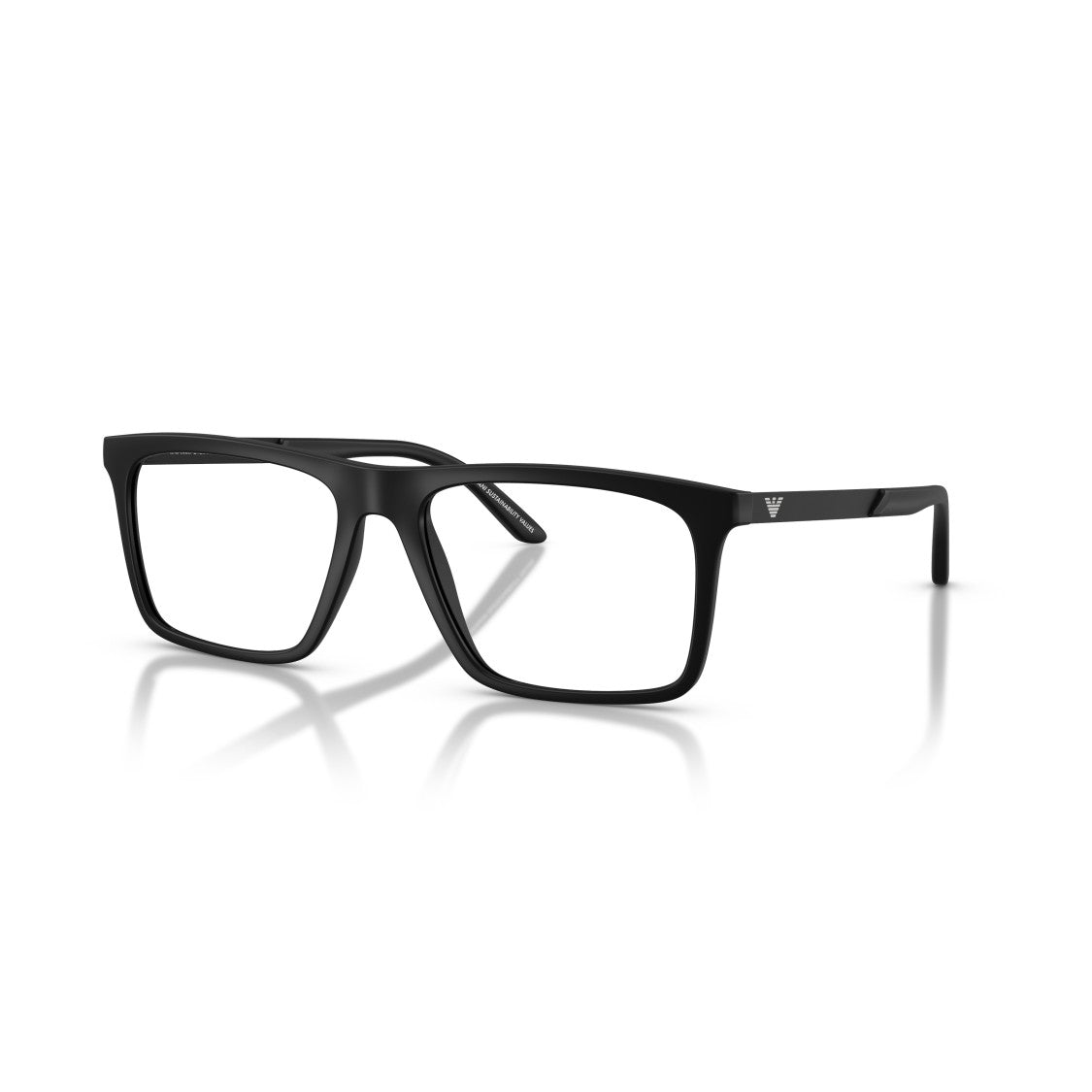 Emporio Armani 0Ea3253 Matte Black Rectangular Frame Eyeglasses