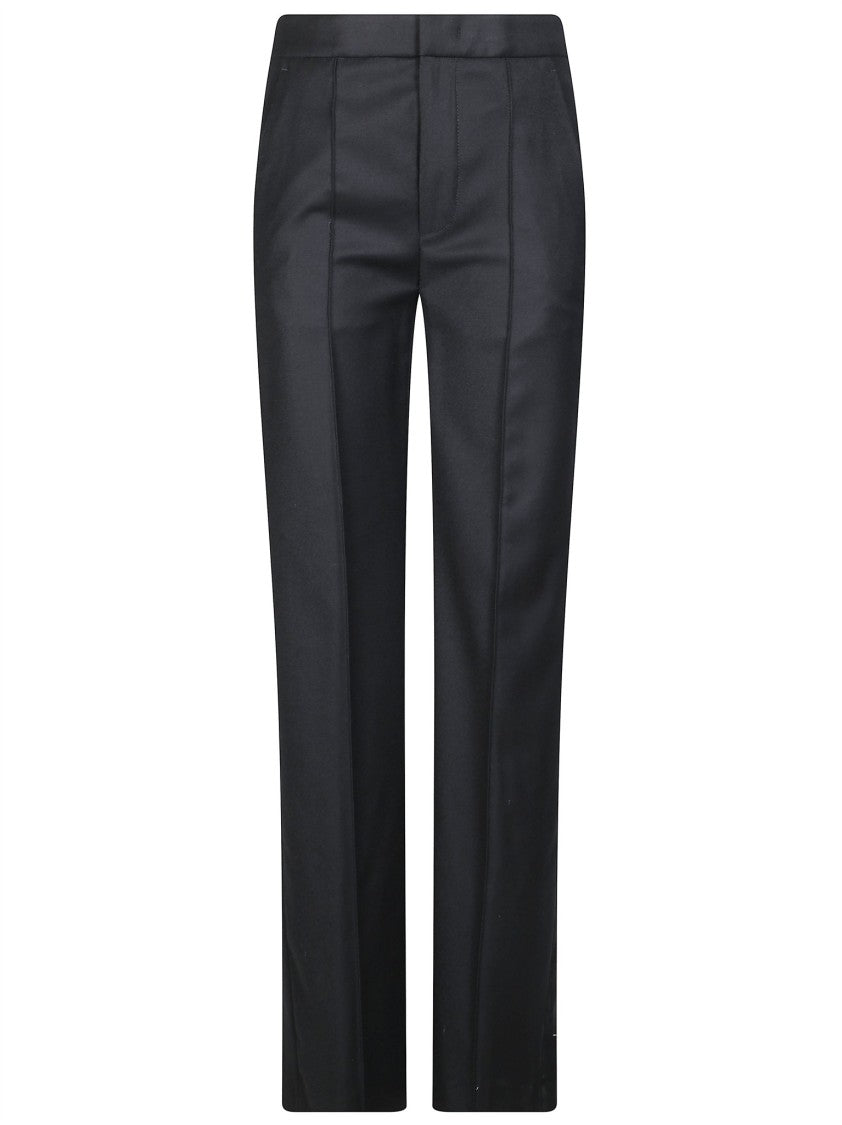 Dondup Amaya Stretch Flannel High-Waist Wide-Leg Pants