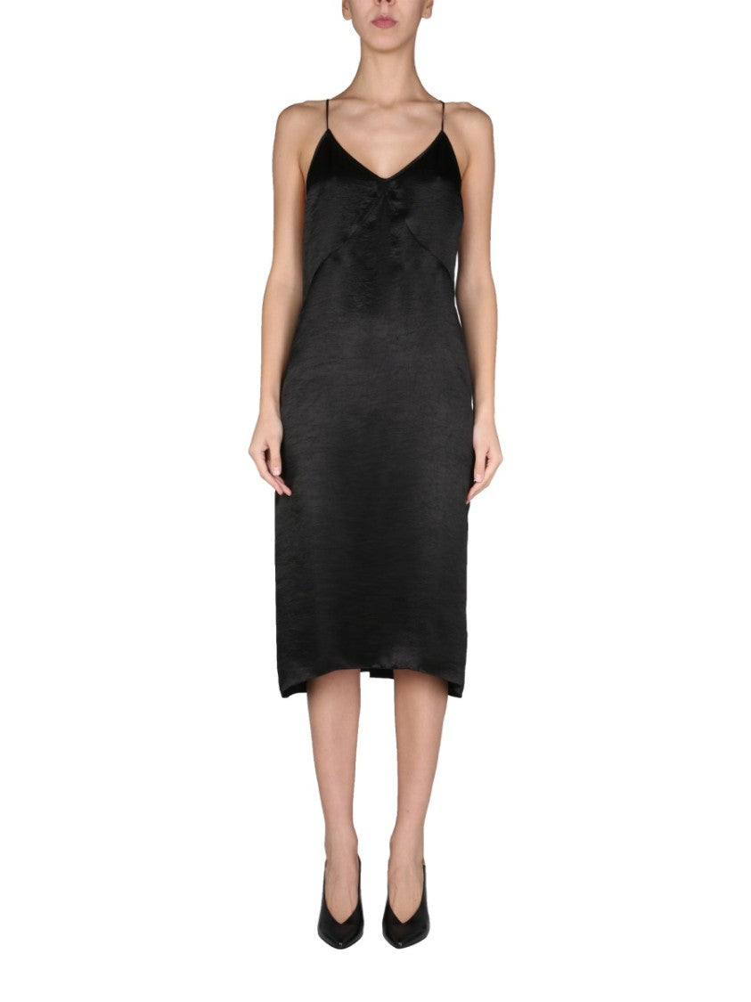 Dsquared2 Midi Dress With Crossed Shoulder Straps