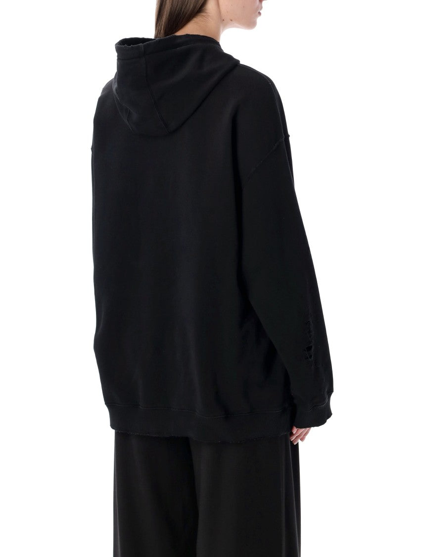 Mm6 By Maison Margiela Gloves Integrated Cotton Mini Dress