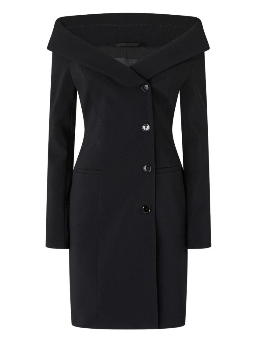 Pinko Off-The-Shoulder Mini Dress With Tailored Silhouette