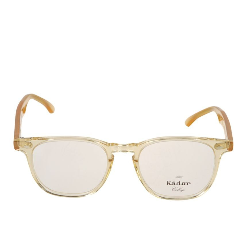 Kador Amber Cambridge Translucent Rectangular Eyeglasses
