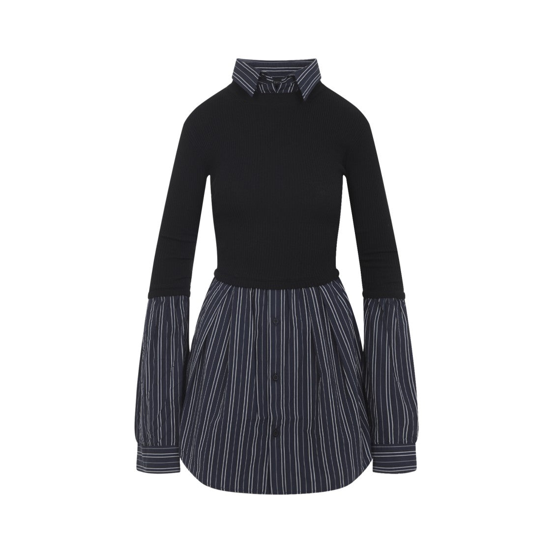 Balenciaga Layered Ribbed Knit Sweater