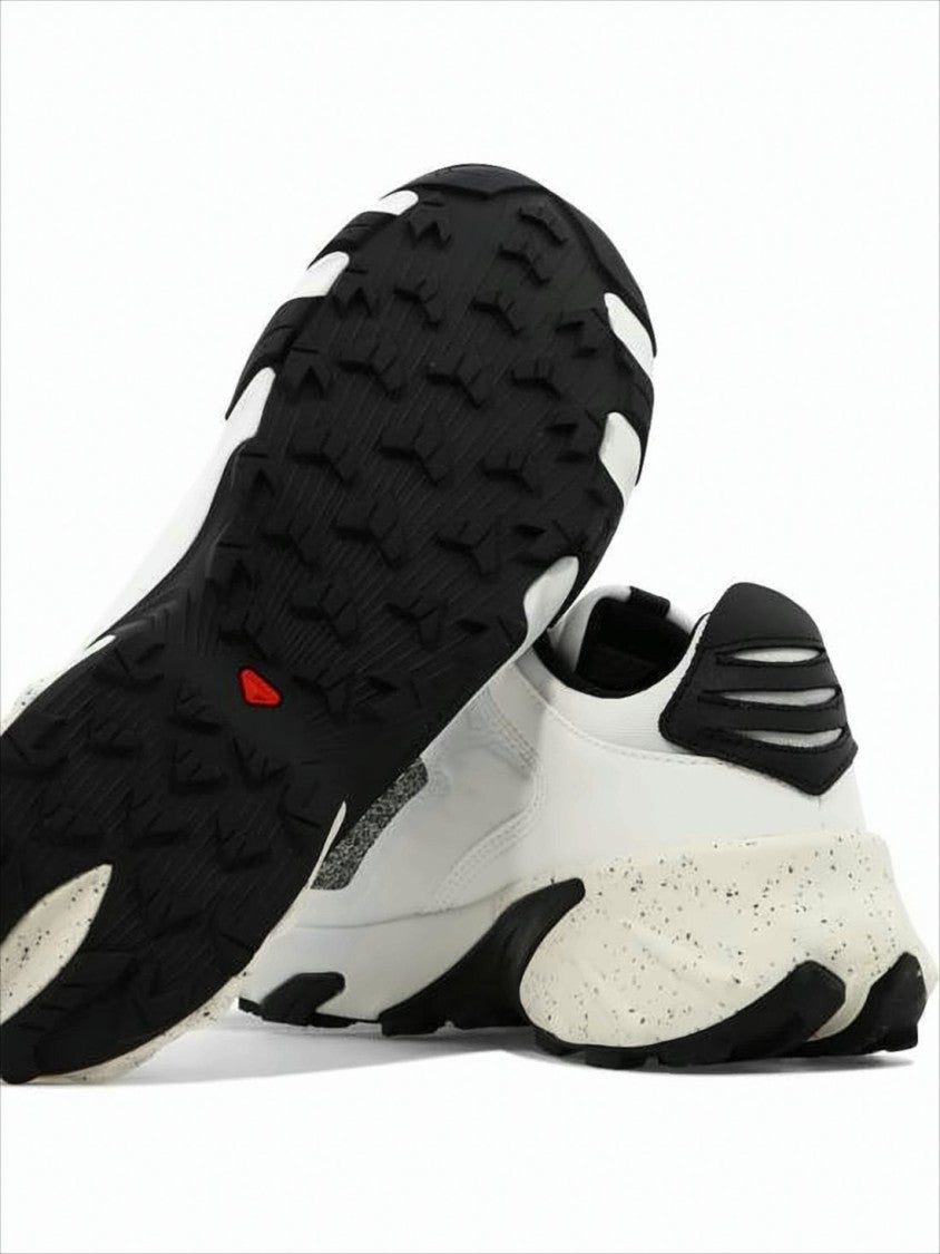 Salomon White Sneakers With Dynamic Black Accents
