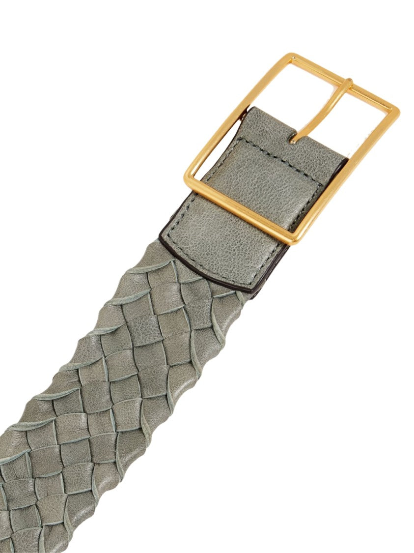 Tory Burch Leather Woven Belt
