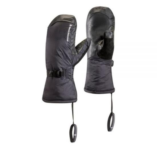 Black Diamond Sleek Contemporary Gloves With Goatskin Palm And Adjustable Cuffs