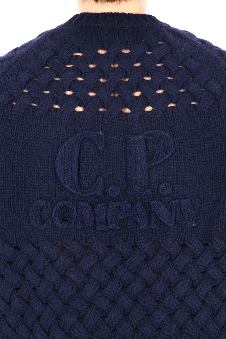 C.P. Company Textured Open-Weave Lambswool Sweater