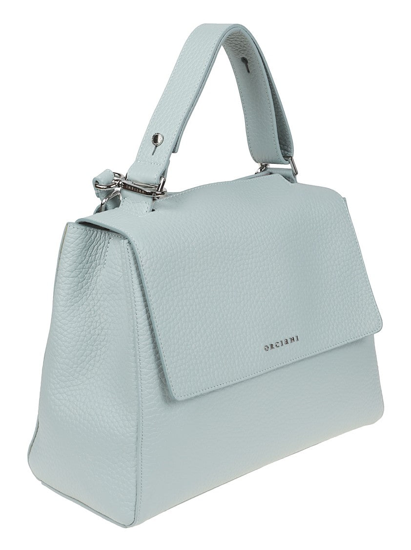 Orciani Sveva Medium Pebbled Leather Handbag