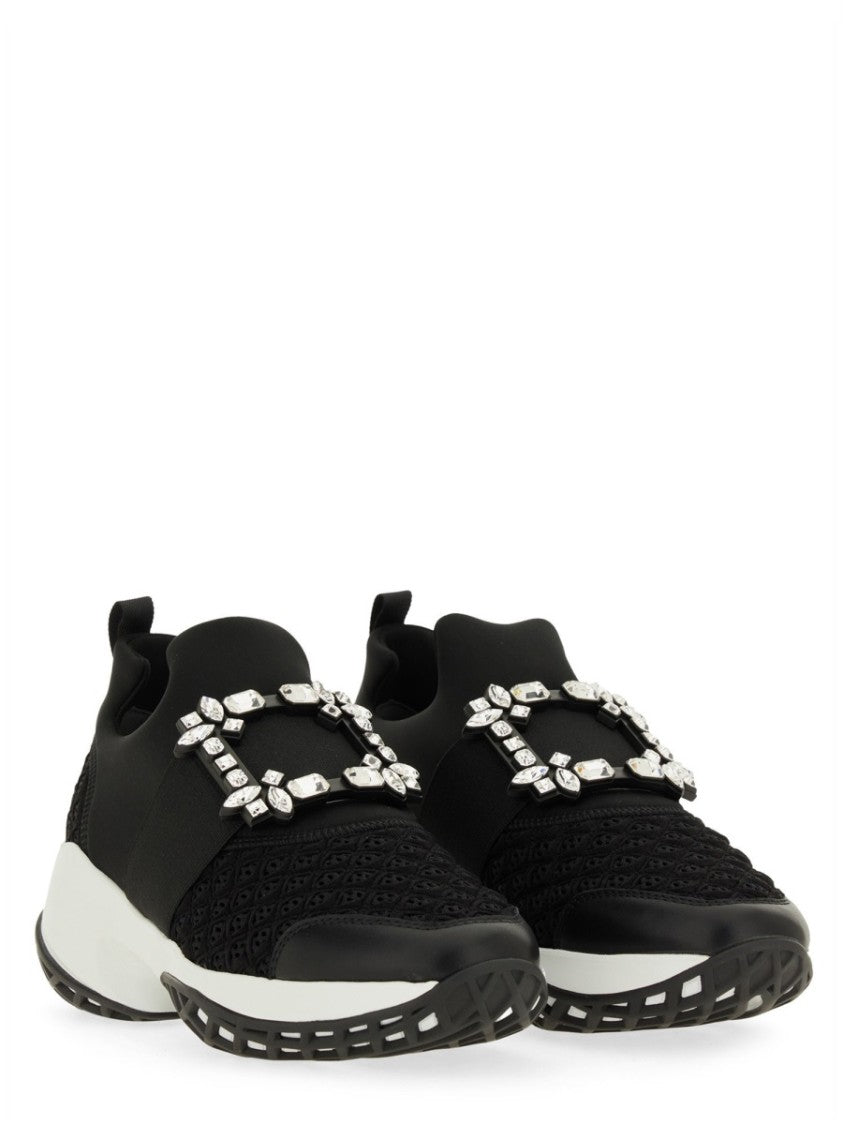 Roger Vivier Viv Run Slip-On Crystal Accents Sneakers