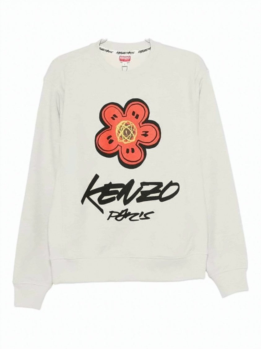 Kenzo Long-Sleeve Graphic Sweatshirt With Bold Floral Design